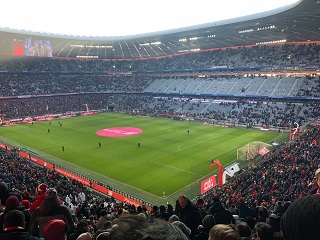 Foto beim Fu&szlig;ballspiel des FC Bayern M&uuml;nchen