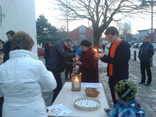 Foto von der Verteilung des Lichts aus Betlehem