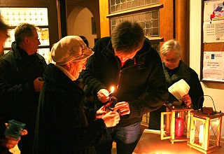 Foto von der Verteilung des Licht aus Betlehem