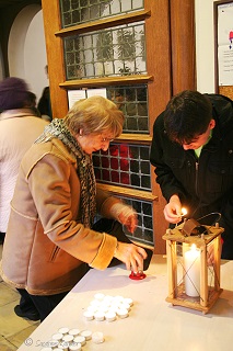 Foto von der Verteilung des Licht aus Betlehem