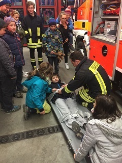 Foto vom Besuch der Feuerwehr
