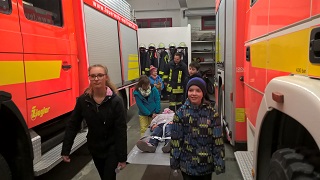 Foto vom Besuch der Feuerwehr
