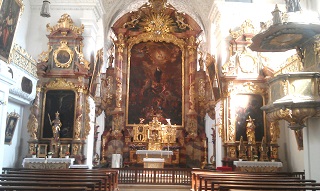 Foto vom Altarraum in St. Walburg in Eichst&auml;tt