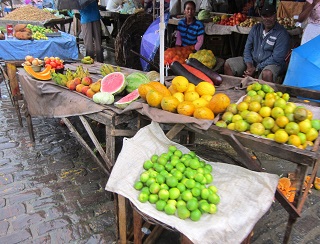 Foto eines Marktstandes