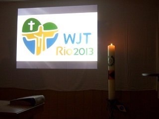 Foto vom Bilder-Vortrag &uuml;ber den Weltjugendtag in Rio